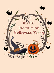Halloween Party Invitation Card