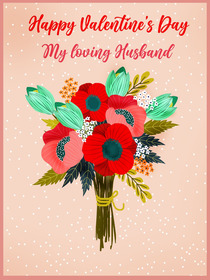 Happy Valentine's Day Husband Floral