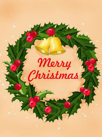 Classic Christmas Wreath Card