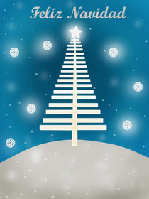 Feliz Navidad Christmas Tree Card