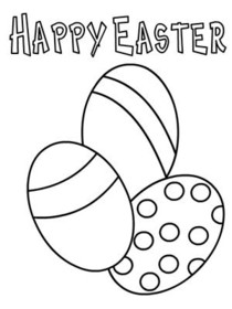 Happy Easter Egg Coloring Card