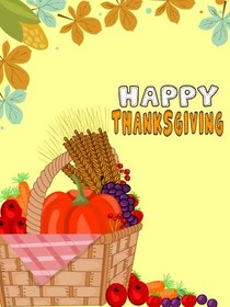 Happy Thanksgiving Harvest Basket
