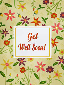 Get Well Soon Floral Card