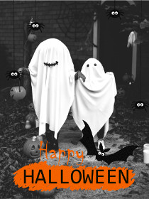 Happy Halloween Ghost Friends