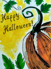 Happy Halloween Pumpkin Greeting Card