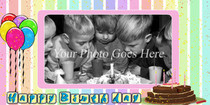 Happy Birthday Pastel Photo Collage Card