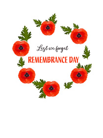 Remembrance Day Poppy Circle Card