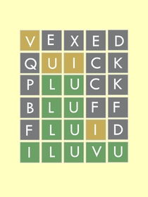 Colorful Word Grid Greeting Card