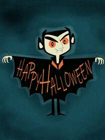 Happy Halloween Vampire Greeting Card