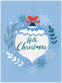 Hello Christmas Heart Card