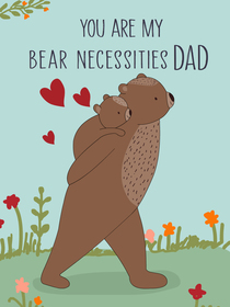 Bear Necessities Dad Father's Day Card