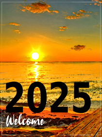 Welcome 2025 Sunset