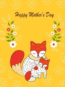 Happy Mother's Day Fox Family