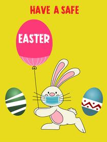 Safe Easter Bunny Greeting Card