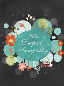 With Deepest Sympathy Floral Card