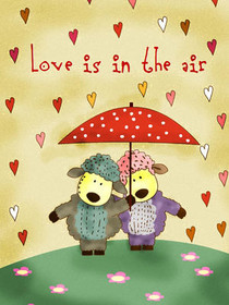 Love is in the Air Couple Card