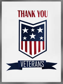Thank You Veterans Patriotic Card