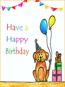 Happy Birthday Teddy Bear with Balloons