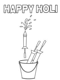 Happy Holi Coloring Card