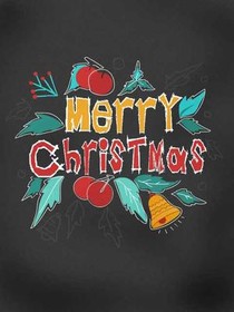 Merry Christmas Chalkboard Design
