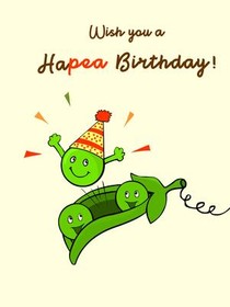 Happy Birthday Peas Card