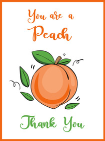 You Are a Peach Thank You Card