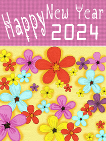 Happy New Year 2024 Flowers