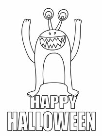 Friendly Monster Halloween Greeting