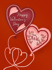 Happy Valentine's Day Hearts Card