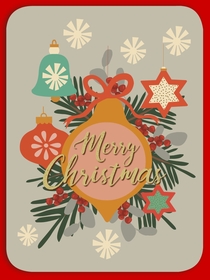 Merry Christmas Ornament Card