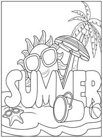 Summer Fun Coloring Card