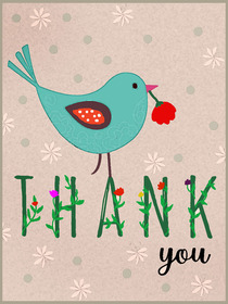Thank You Bird Card