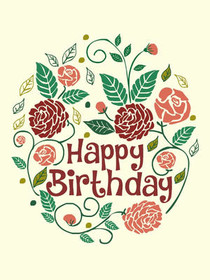 Floral Happy Birthday