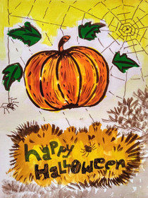 Happy Halloween Pumpkin Greeting Card