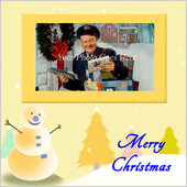 Yellow Christmas Tree Holiday Card