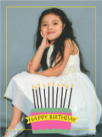 Happy Birthday Candles Photo Card