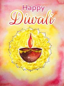 Happy Diwali Greeting Card