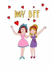 My BFF Best Friends Forever Greeting Card