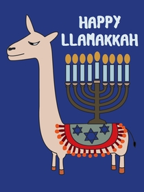Happy Llamakkah Greeting Card