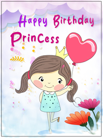 Happy Birthday Princess Greeting Card