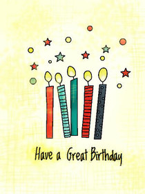 Colorful Birthday Candles Card