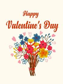 Happy Valentine's Day Flower Bouquet