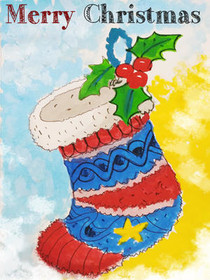 Festive Christmas Stocking Card