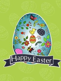 Happy Easter Egg Greeting Card
