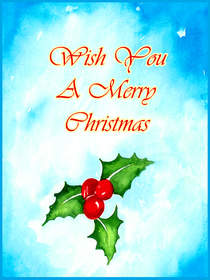 Wish You A Merry Christmas Holly
