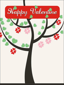 Happy Valentine Tree Card