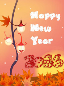 Happy New Year 2016 Celebration Card