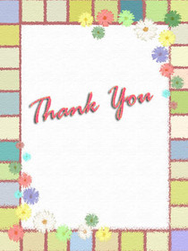 Colorful Floral Thank You Card