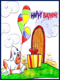 Whimsical Dog Birthday Celebration