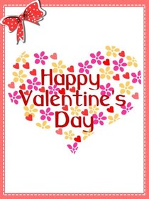 Happy Valentine's Day Floral Heart